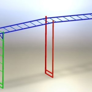 Рукоход уличный, металлический.