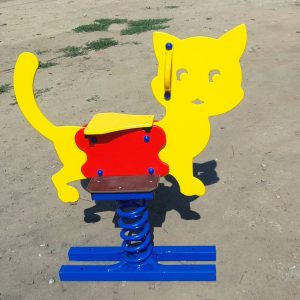 Качели-качалка на пружине 'Котик'