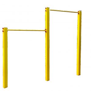 Турник двухуровневый уличный металлический (Профиль 60х60 мм)