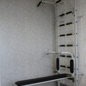 Шведская стенка универсальная, турник с широким и узким хватом.