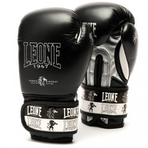 Детские боксерские перчатки Leone Iconic Black 6 ун.